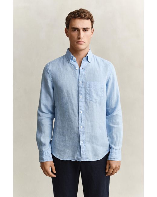 Gant Blue Linen Shirt for men