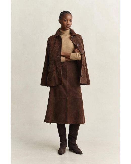 Gant Brown Wool Cotton Turtleneck Sweater Warm