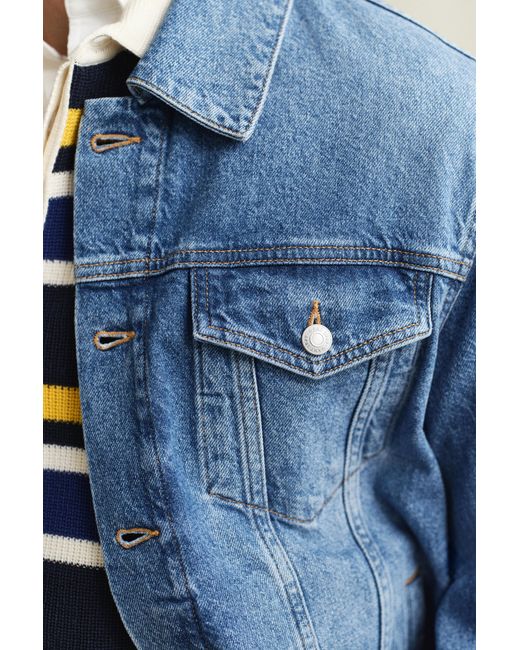 Gant Blue Denim Trucker Jacket Mid for men