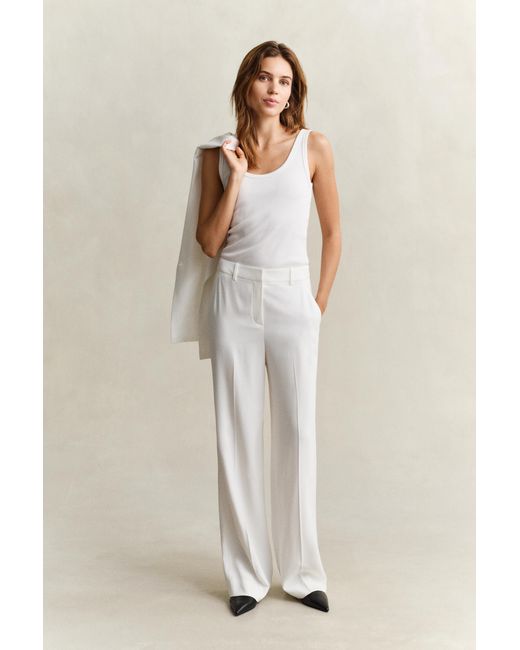 Gant Natural Tailored Crepe Pants