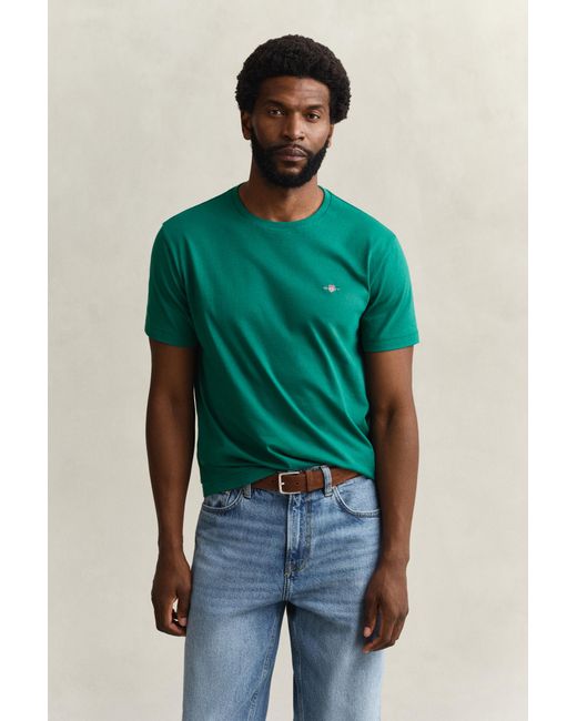 Gant Green Regular Fit Shield T-Shirt for men