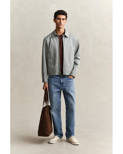 Gant Gray Cotton Windcheater Jacket for men