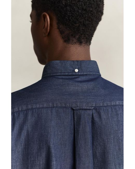 Gant Blue Regular Fit Shirt Dark for men
