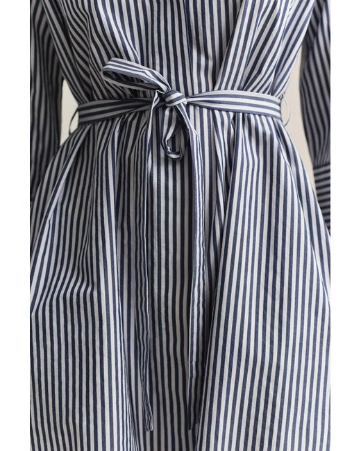 Gant Blue Striped Poplin Shirt Dress Rich