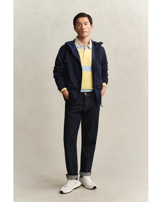 Gant Blue Windbreaker Jacket Evening for men