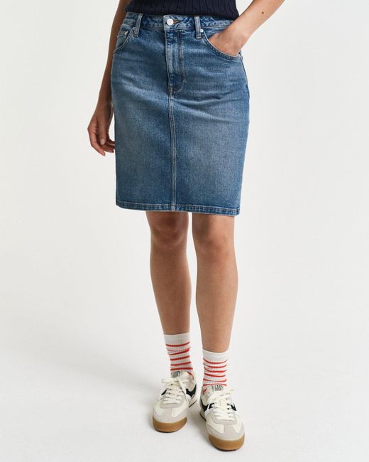 Gant Blue Short Denim Skirt