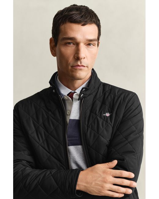 Gant Black Quilted Windcheater for men