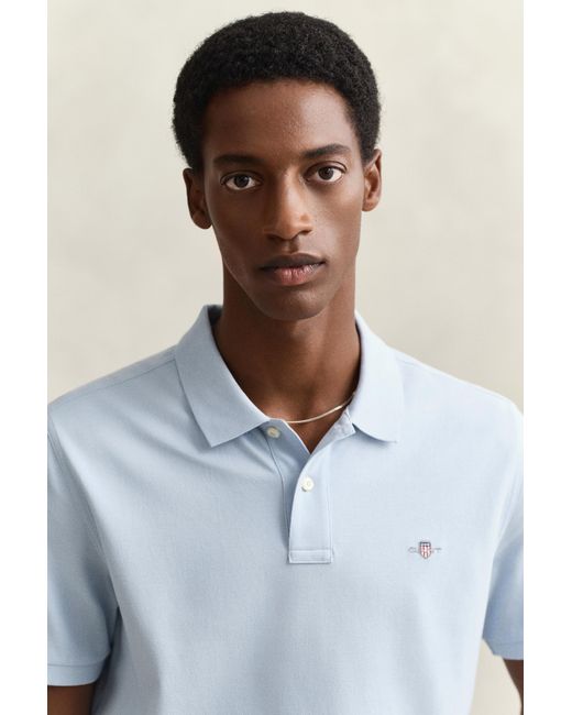 Gant Blue Regular Fit Polo Shirt for men