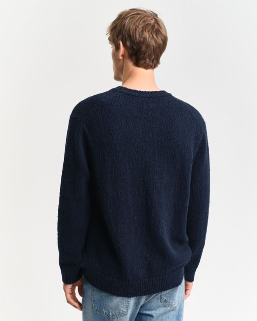 Gant Blue Flag Intarsia Crew Neck Sweater for men
