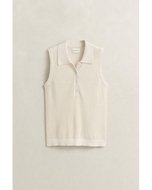 Gant Multicolor Sleeveless Lace Knit Top