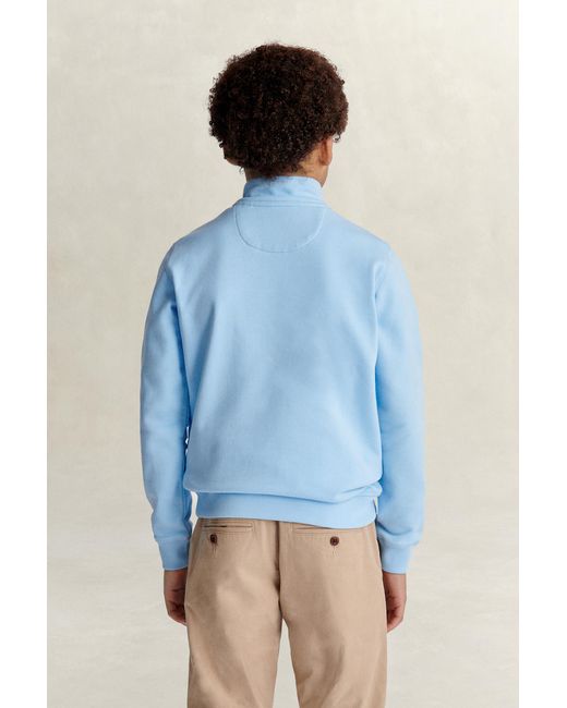 Gant Blue Teens Teen Boys Half Zip Sweatshirt for men