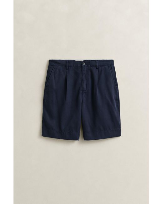 Gant Blue Lyocell Shorts Evening for men