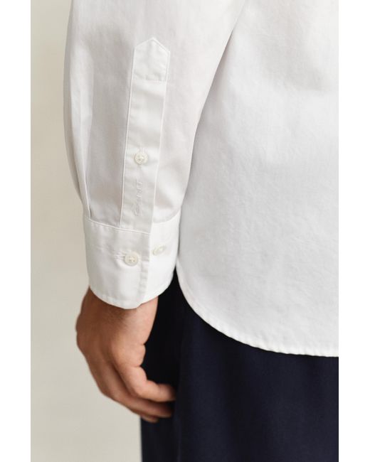 Gant White Poplin Shirt for men