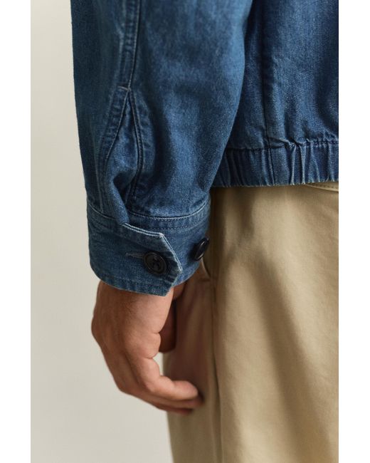 Gant Blue Windcheater Jacket Semi for men