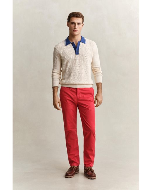 Gant Red Sunfaded Chinos for men