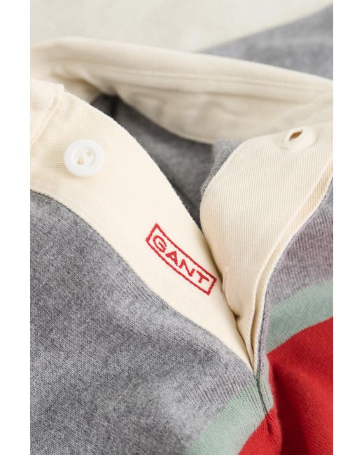 Gant Gray Blockstriped Rugger Melange for men