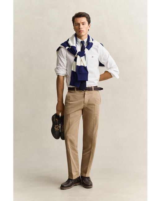 Gant Natural X Yale Cotton Twill Chinos for men