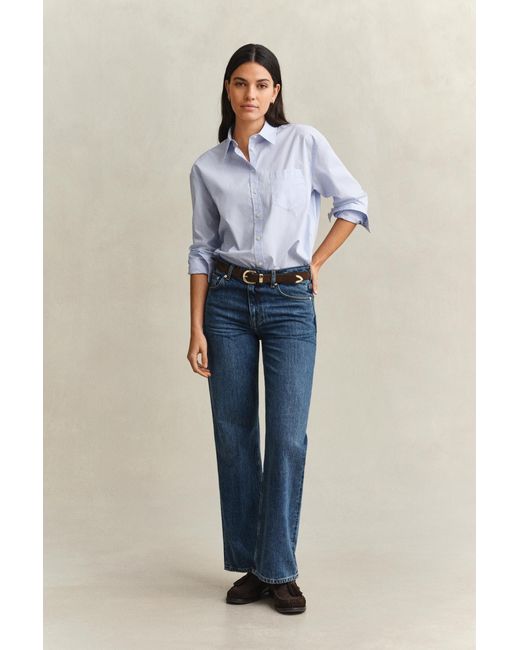 Gant Blue Relaxed Jeans Mid Worn In