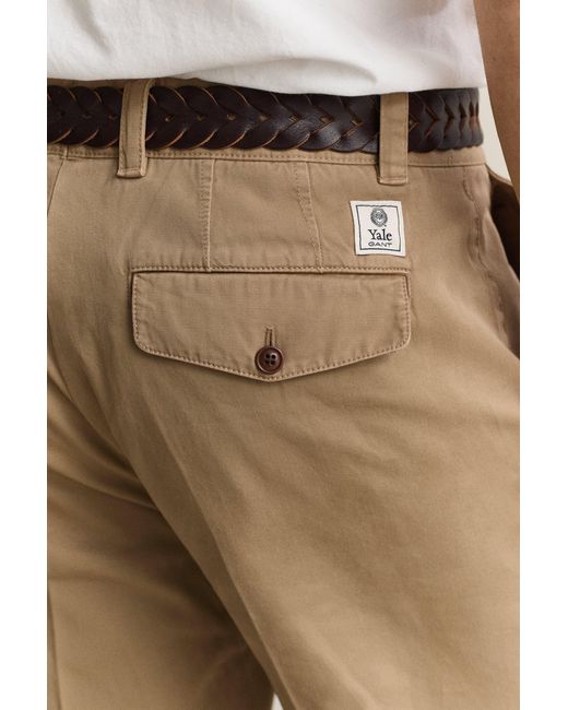 Gant Natural X Yale Cotton Twill Chinos for men