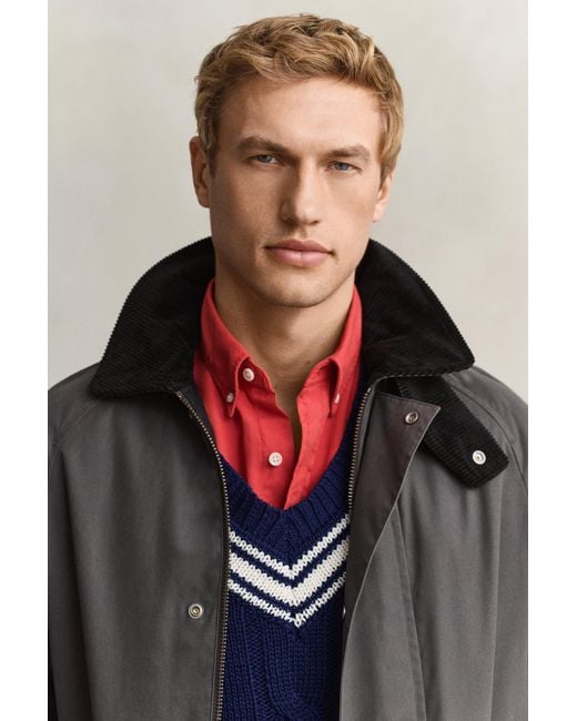 Gant Blue Waxed Barn Coat for men