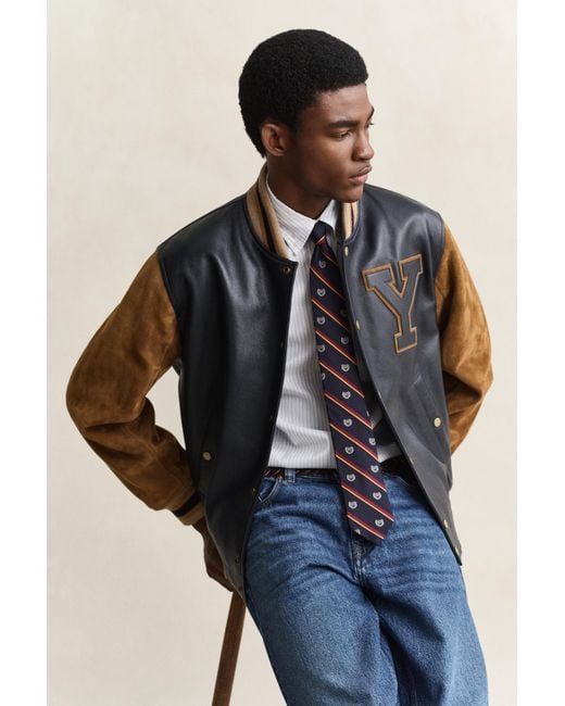 Gant Blue X Yale Varsity Jacket for men