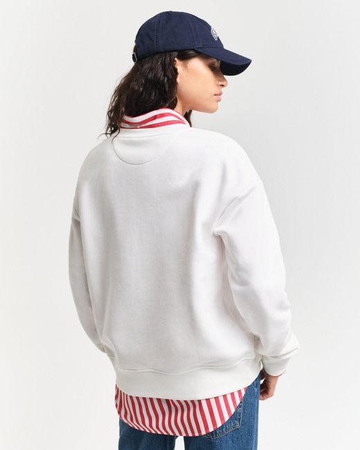 Gant White Shield Crew Neck Sweatshirt ()