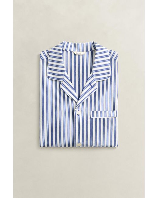 Gant Blue Poplin Pajama Set College for men