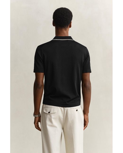 Gant Black Polo Sweater for men