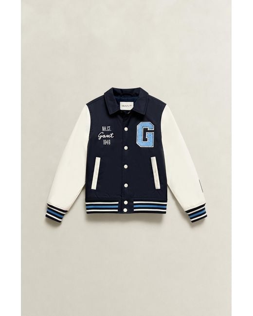 Gant Blue Teens Teen Boys Varsity Jacket Evening for men