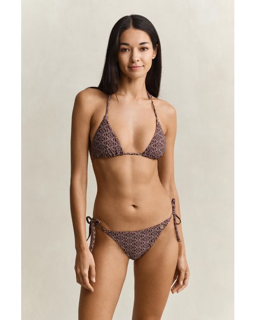 Gant Multicolor Printed Side Tie Bikini Bottoms