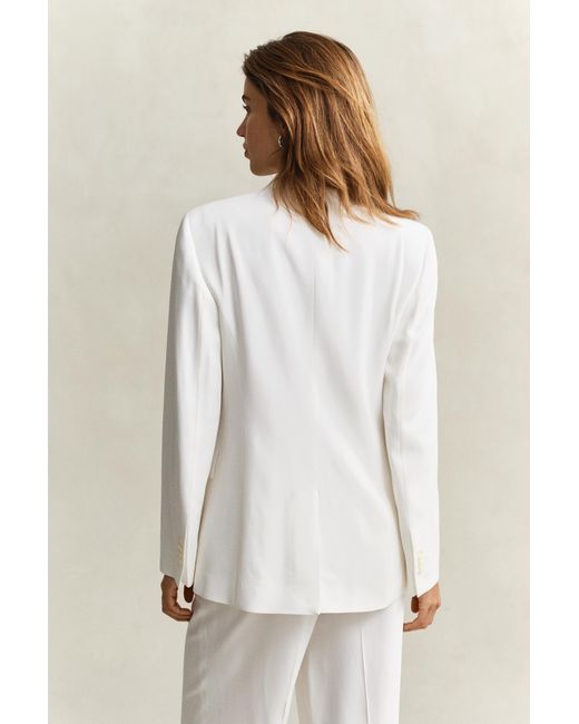 Gant White Crepe Blazer