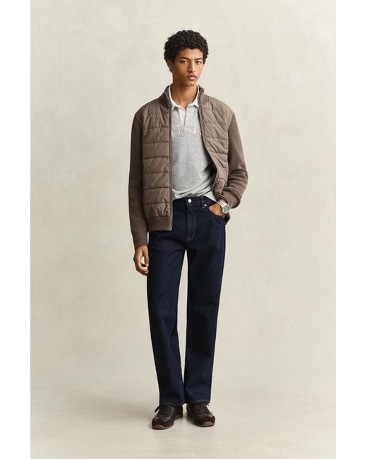 Gant Natural Hybrid Zip Cardigan for men