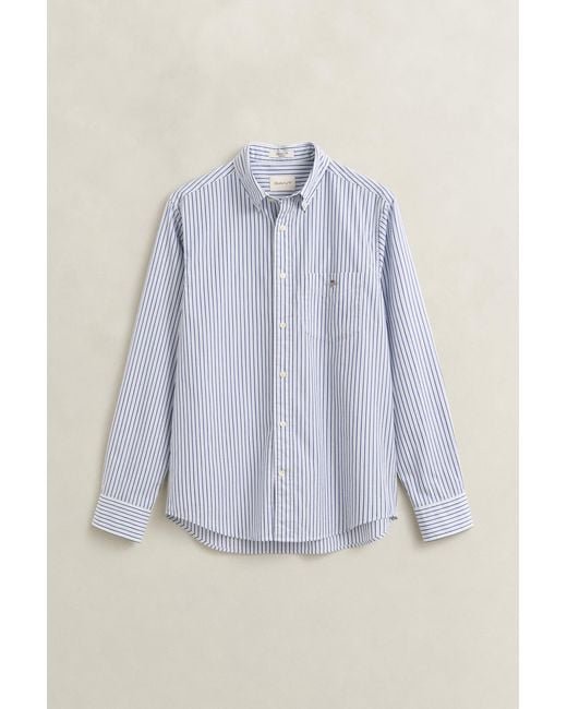 Gant Blue Striped Poplin Shirt for men