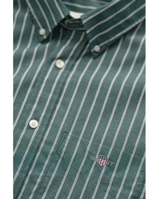 Gant Blue Striped Classic Poplin Shirt for men