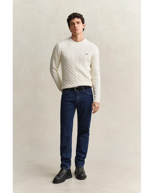 Gant Blue Regular Fit Clean Wash Jeans Mid for men