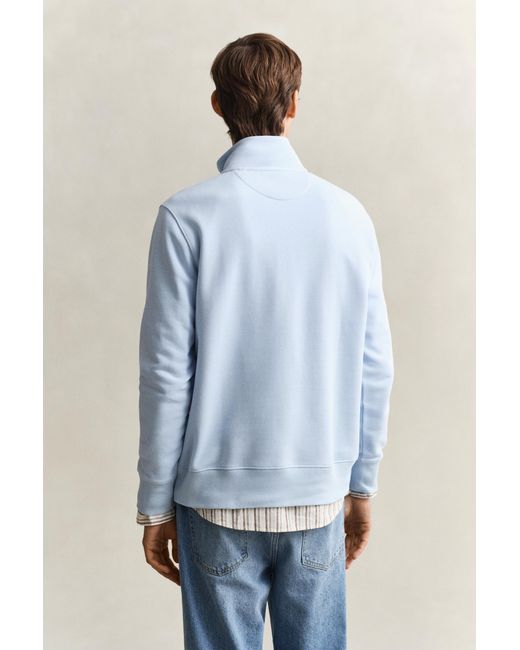Gant Blue Shield Half-Zip Sweatshirt for men