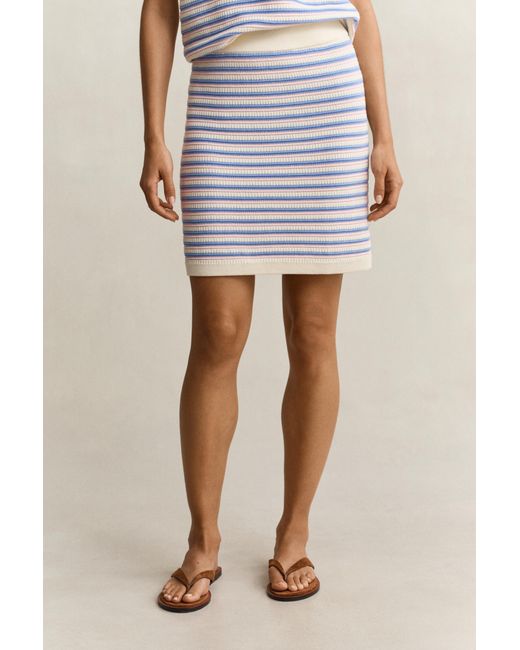 Gant Natural Knitted Mini Skirt Cream