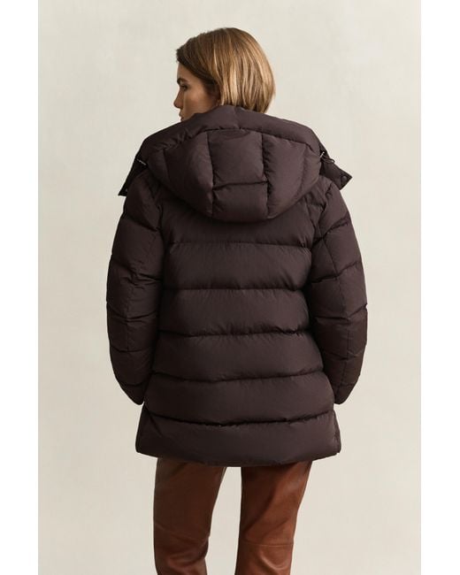 Gant Brown Mid Down Jacket Deep