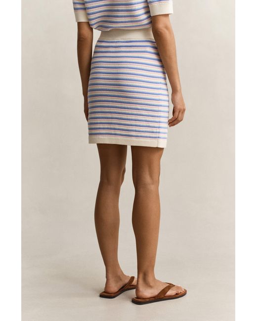 Gant Natural Knitted Mini Skirt Cream
