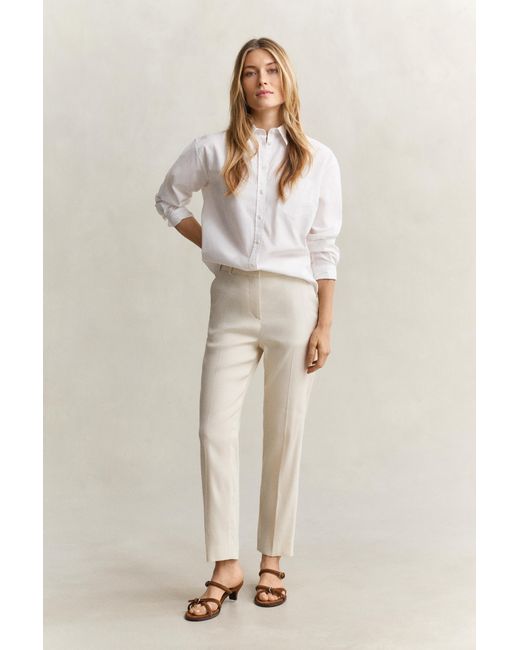 Gant Natural Tailored Linen Stretch Pants