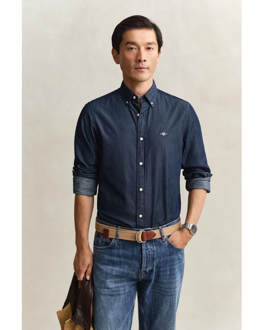 Gant Blue Slim Fit Shirt for men