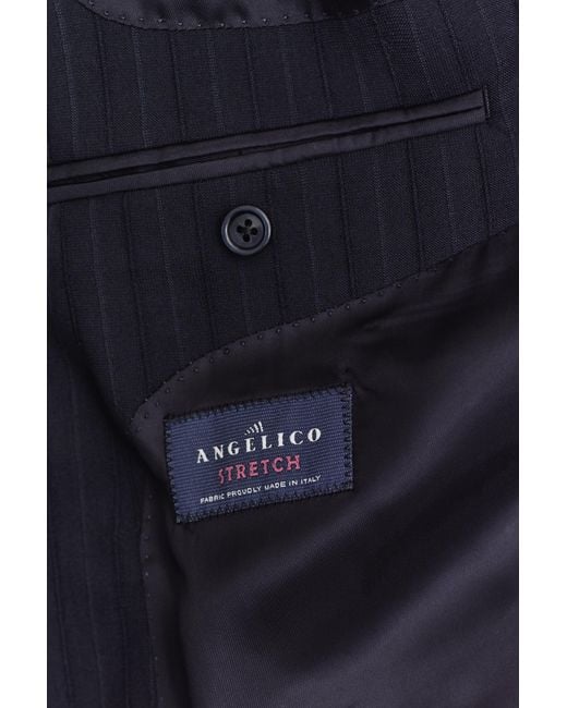 Gant Blue Tonal Pinstripe Suit Jacket Evening for men