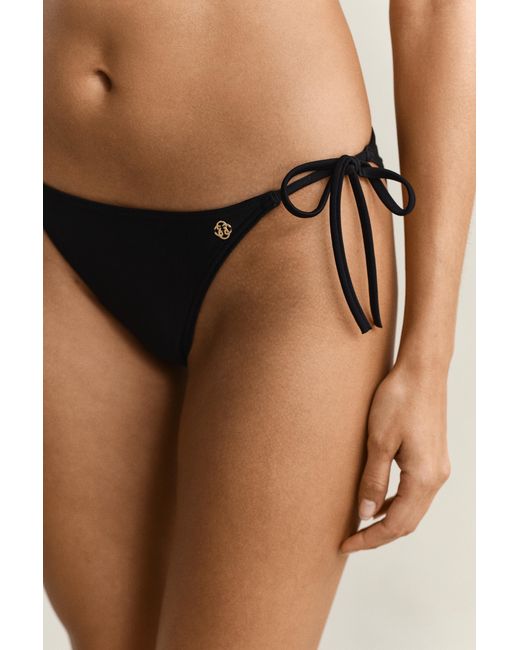 Gant Black Side Tie Bikini Bottoms