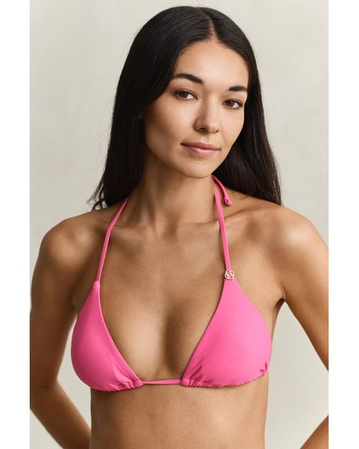 Gant Red Padded Triangle Bikini Top