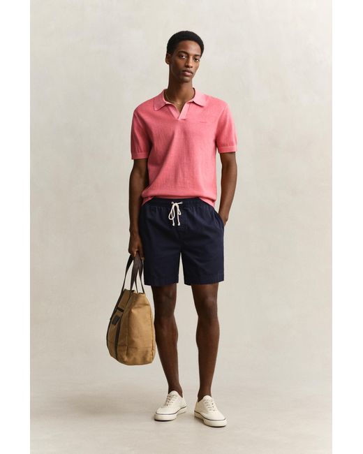 Gant Red Sunfaded Polo Sweater for men