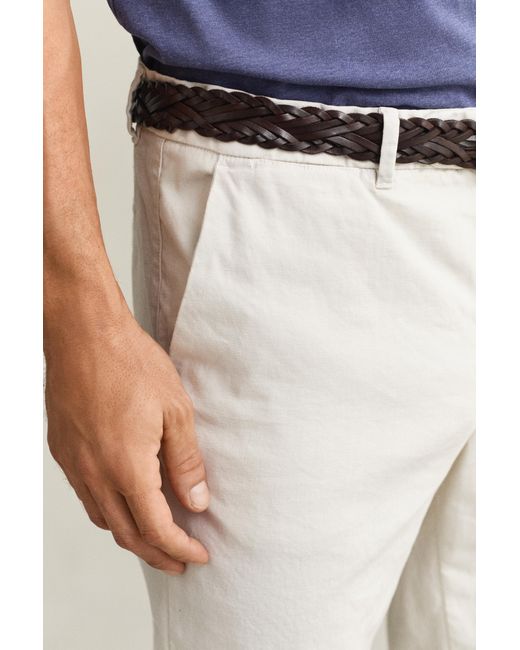 Gant Blue Linen Blend Chinos for men