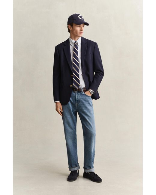 Gant Blue Striped Twill Dress Shirt for men