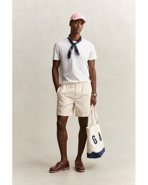 Gant Natural Sunfaded Shorts Cream for men
