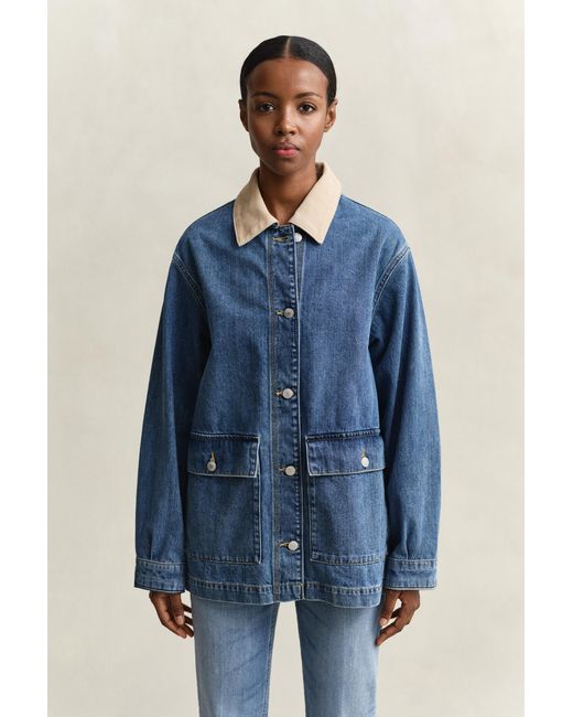 Gant Blue Denim Decker Jacket Mid