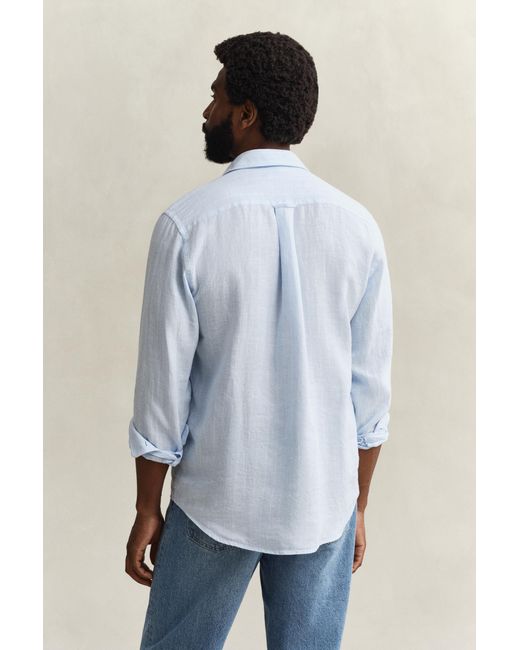 Gant Blue Striped Linen Shirt for men